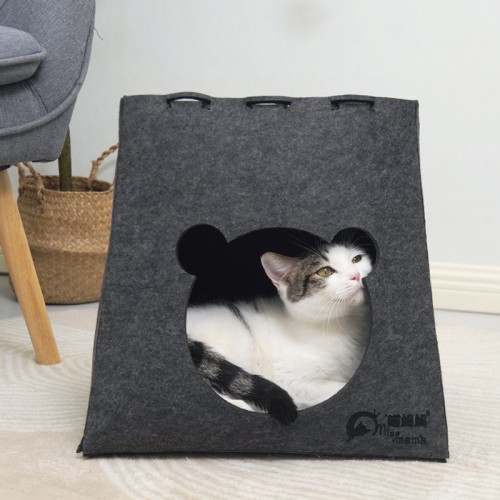 Cartoon Cat Kennel & Bed Half Closed Cat House Pet Supplies