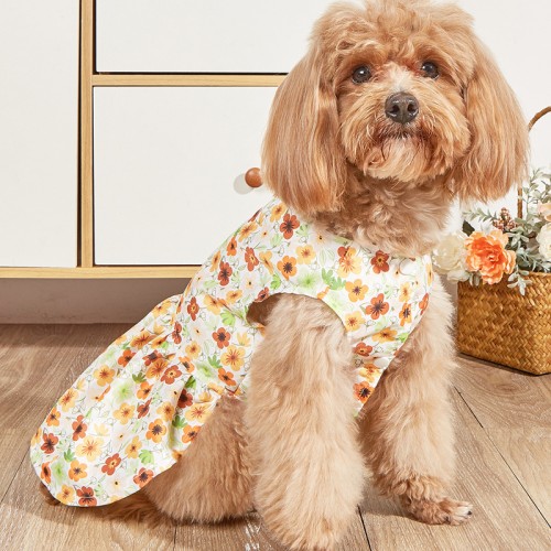 New Spring and Summer Thin Dog Skirt Cute Cat Skirt Pet Clothes