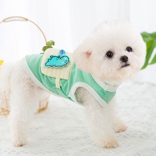 Dog Vest Dinosaur Puppy Clothes Pet Cartoon Two-legged Clothes Breathable Pet Dog Clothes