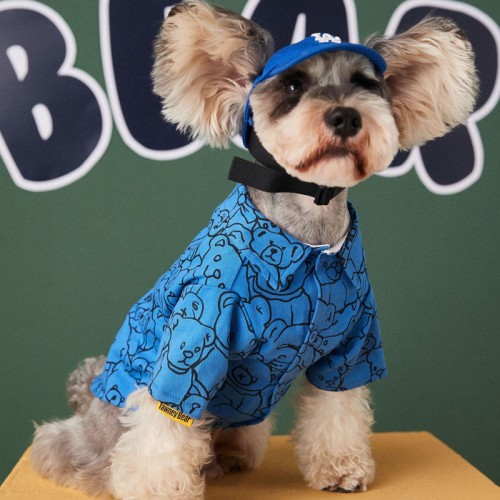 Handsome Comfortable And Skin-friendly Soft Cotton Cute Shirt Autumn Trend Print Pet Clothes