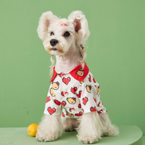 Dog Shirt Summer Thin Section Love Cute Small And Medium Pet Clothes